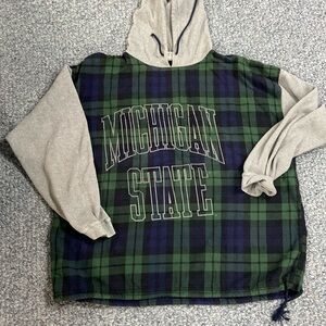 MSU Michigan State Spartans flannel hoodie!